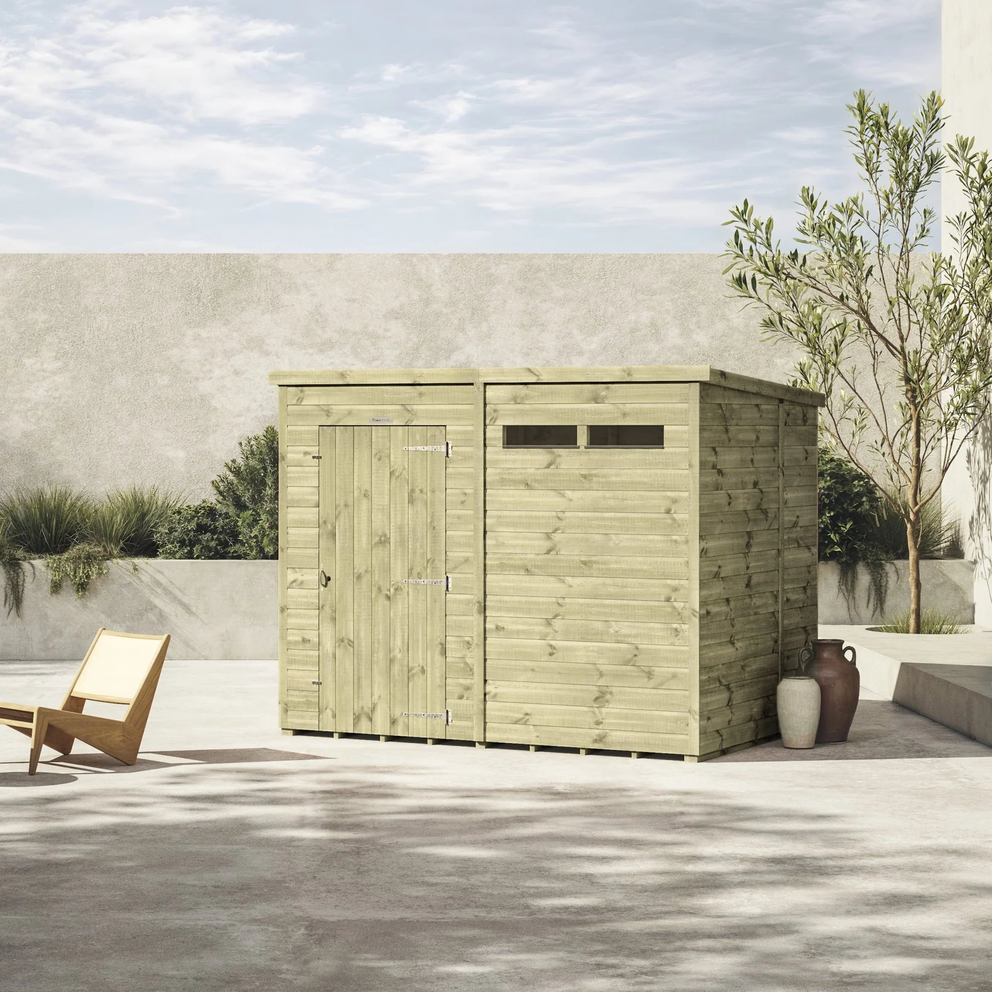 Power Premium Security Pent Shed